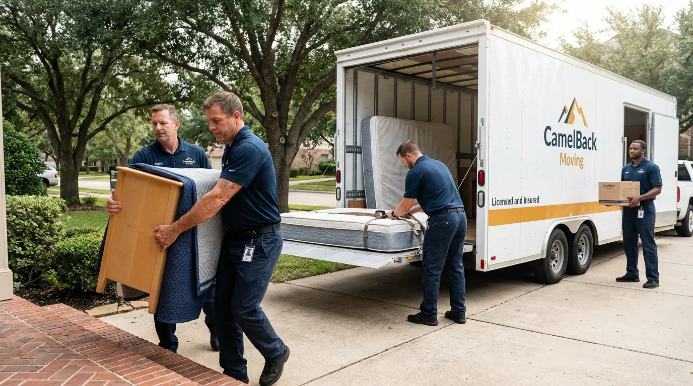 Crew loading residential truck for cross-state move from Irvington, KY